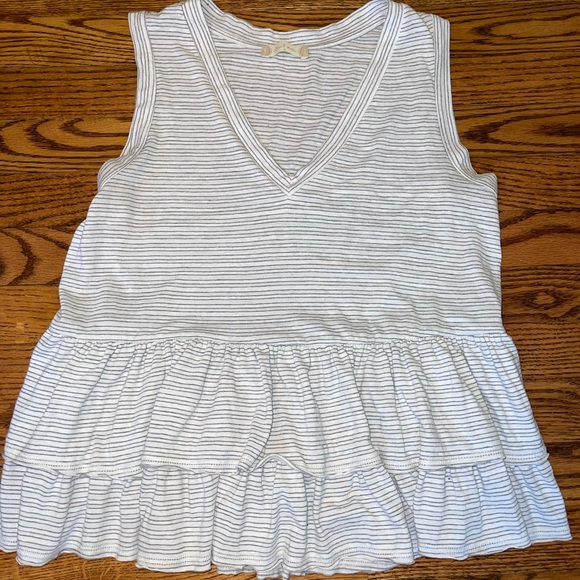 peplum striped baby doll tank - Picture 1 of 1